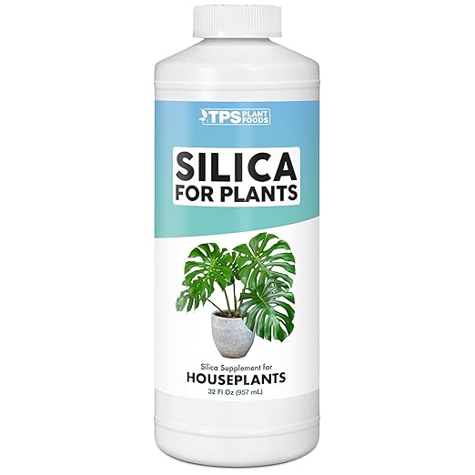 Silica for Plants, Liquid Silicon Plant Food for Strong Stems and Healthy Leaves, Liquid Plant Fertilizer, 32 oz (1 Quart)