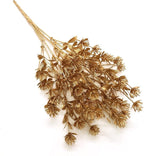 PASYOU Fake Plants Decoration for Christmas, Artificial Flowers Golden Plastic Leaves Grass Faux Outdoor Indoor Home Garden Party Room Bedroom Office Wedding Table Centerpiece DIY Decor, Gold 2 Pack