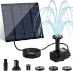 Yeomi Solar Pump for Fountain, 1.8W Outdoor Solar Water Pump with Separate Solar Panel & 9.84Ft Cable, Built-in Filter, Solar Water Fountain for Garden Patio Pond Decoration
