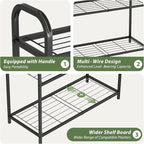 Plant Stand Outdoor 3 Tier Plant Stand Metal Plant Stands Waterproof Plant Holder Rack for Indoor Use Robust Flower Stand Plant Shelf for Living Room Balcony Garden Black