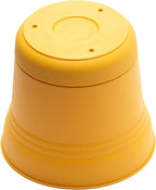 Bloem Saturn Round Planter with Saucer Tray: 12" - Earthy Yellow - Durable Plastic Pot, Matte Finish, Removable Saucer, for Indoor & Outdoor Use, Gardening, 3 Gallon Capacity