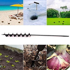 32" x 2" Extended Length Garden Auger Drill Bit for Planting Bulb & Bedding Plant Auger 100% Solid Barrel-No Need to Squat Post Hole Digger for 3/8" Hex Drive Drill- Earth Auger Bulb Planter Tool