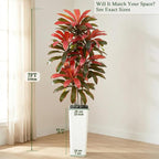 Artificial Dracaena Tree：7FT Faux Silk Tropical Yucca Floor Trees Realistic Fake Green Plant with Natural Wood Trunk & Lifelike Leaves for Home Office Decor Indoor & Outdoor (7FT,1-Pack,White)