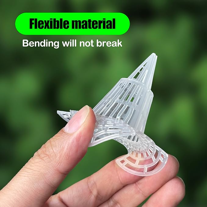 40Pcs Cone Flower Pot Hole Mesh Pad, Upgraded Planter Bottom Grid Mat Mesh Hole Screens for Keeping Soil from Flowing- Breathable Gasket-Drainage Netting for Bonsai (40)
