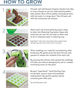 Burpee SuperSeed Seed Starting Tray | 16 XL Cell | Reusable & Dishwasher Safe | for Starting Vegetable Seeds, Flower Seeds & Herb Seeds | Indoor Grow Kit for Deep-Rooted Seedlings, Green