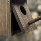 NATUREYLWL Weatherproof Bird House, Wooden Bird Houses for Outside with Pole, Durable Birdhouse for Finch, Bluebird, Cardinals, Hanging Birdhouse Garden Country Cottages
