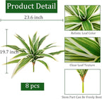 8Pcs Fake Ferns,2 Planter 35in Outdoor Faux Plants UV Resistant,3D Real Touch Fake Plants Total 120 Blades,Weatherproof Artificial Plants Outdoor Indoor for Garden Porch Home Decor