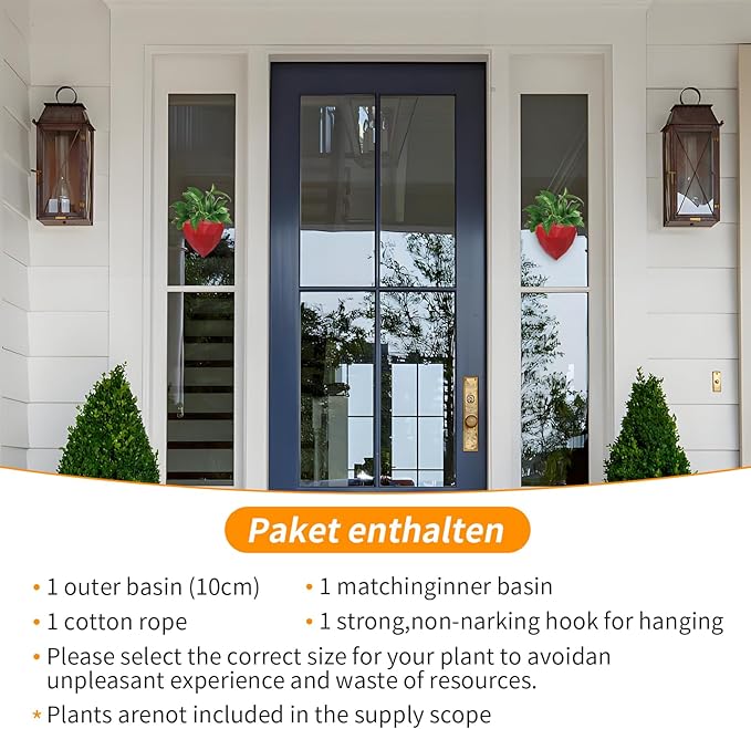 3.9In Red Heart Self-Watering Wall Planter, PLA 3D Printed No Drill Adhesive Planter with 200ml Capacity, Indoor Succulent Planter for Home Office Decor