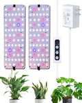 DOMMIA Panel Grow Light for Indoor Plants, 20W Ultra-Thin Full Spectrum LED Grow Light for Shelf & Cabinet, Dimmable with 6/12/16H Timer, Pinkish White, 1-Pack