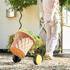 Garden Pot Mover Dolly Heavy Duty Plant Caddy Wheeled Trolley with Adjustable Handle Flat Free Wheels for Plant Pot