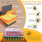Seed Starter Tray with Grow Light and Heat Mat, Seed Starter Kit with Humidity Dome and Timing Controller, Adjustable Vent and Brightness, Ideal Germination Tray for Seed Starting and Seedling Growing