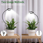 Wolezek 2 in 1 Grow Lights for Indoor Plants, 3 Colors Plant Lights for Indoor Growing with 360° Gooseneck, 48 LEDs Full Spectrum Plant Grow Lights Indoor, 6/12/16H Timer, 5 Brightness, Black 1 Pack