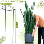 Tioncy 18 Pcs 30 H x 12.6 W Plant Support Stakes Cages for Garden, Metal Half Round Plants Tension Rods for Indoor Outdoor Large Tall Flower Vegetables Tomato Peony Rose Support