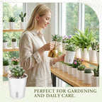 Ziliny 20 Pcs 3.74 Inch Self Watering Pots Self Watering Planters for Indoor Planters Plastic Garden Flower Pots with Level Indicator Vents for Herbs
