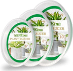SupKing 9 Pack Plant Saucers (6inch /8inch /10inch), Heavy Sturdy Plant Trays Pot Tray for Indoor Clear Plastic Flower Pot Saucers Thicker Plant Water Drip Trays for pots- Clear