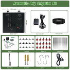 Automatic Plant Waterer Indoor, Drip Irrigation System for Potted Plants, Vacation Plant Self Watering Device, Drip Timer Auto Watering for Housplants, Garden, Greenhouse (15 Pots, Adjustable Dripper)