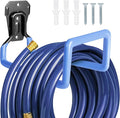PeoMev Hose Holder Wall Mount - Metal Hose Hook Garden Hose Rack Heavy Duty Water Hose Reels for Outside Water Hose, Extension Cords