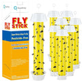 Qualirey 8 Pcs Fly Traps for Indoor Outdoor Hanging Fruit Fly Stick Trap Sticky Mosquito for Home Insect 10 x 2.5 Inches (Novel-1,Yellow and Black)