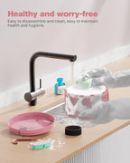 Pink Cat Water Fountain: Cat Fountain Super Silent Pet Water Fountain | 108oz/3.2L Water Fountains for Cats Indoor - Faucet Cat Fountain - Quiet Water Pump - Suitable for Cats and Dogs - BEMOONY
