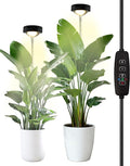 yadoker Plant Grow Light, LED Growing Light Full Spectrum for Indoor Plants,Black Magnifying Glass Plant Lights,Height Adjustable, Automatic Timer, 5V Low Safe Voltage,Idea for Large