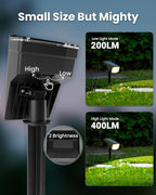 SOLPEX Solar Spot Lights Outdoor Waterproof IP65, Landscape Spotlights Outdoor, Compact Design Spot Lights, Solar Powered Flood Lights for Garden Yard Pathway House Tree Outside, 10 Pack, Warm White