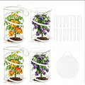 4-Pack Pop Up Plant Covers, Heavy Duty 12"x20" Mesh Plant Cover & Garden Cloche with Ground Stakes, Windproof Plant Protector Tent for Tomato & Strawberry (Protection from Birds & Animals)