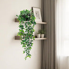 Clearain Fake Plants Hanging Artificial Potted Faux Eucalyptus Plants for Boho Farmhouse Bathroom Office Desk Wall Bookshelves Room Accessories Decorations