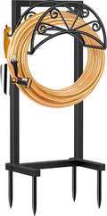 TomCare Garden Hose Holder Heavy Duty Water Hose Holder Holds 160 FT Hoses 4 Spikes Hose Reel Freestanding Hose Hanger Sturdy Hose Storage Stand for Outside Yard Lawn