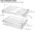 4 Pcs Mealworm Breeding Kit - to Breed Live Mealworms, Clear Mealworm Farm Containers for Live Mealworms, Reptiles, Lizards, Frogs,Tortoises (5.3"x3.5"x4")