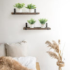 Mkono 4 Packs Small Fake Plants in Farmhouse Galvanized Pots Table Centerpiece Mini Potted Artificial Plants Faux Eucalyptus for Shelf Office Rustic Home Decor (White, Mini-6" H)