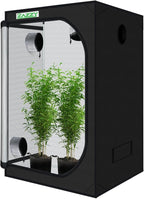 zazzy Grow Tent 60"x60"x78" Hydroponic Grow Tents Heavy Duty Dark Room Grow Reflective Mylar Grow Tent with Window & Floor Tray for Indoor Plant Growing