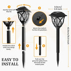 GIGALUMI 8 Pack Solar Lights Outdoor Waterproof, LED Solar Garden Lights, Outdoor Decorations, Garden Decor for Yard, Patio, Landscape, Planter, Walkway (Warm White)
