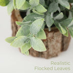 3 Pack Mini Potted Artificial Greenery, Realistic Frost and Snow Plants with Tree and Flower Pots, Lifelike Low-Maintenance Tabletop Decor for Home Office Desk Shelf