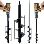 VASGOR Set of 2 (1.6"x16" & 3.5"x16") Auger Drill Bit for Planting - Garden Post Hole Digger for Drill – Heavy Duty Earth Auger with Dual Side Blades for Clean Straight Holes (Set of 2)