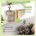 Lifyzoon Ceiling Hooks for Hanging Plants - 2.5 Inch Iron Plant Bracket 8 Pack, Metal Plant Hanger Wall Hooks for Plants, Lanterns, Light, Wind Chimes, Indoor&Outdoor Decoration Black