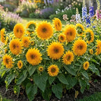 50 Teddy Bear Sunflower Seeds, Dwarf Double Bloom, Golden Yellow, Full Sun, Easy to Grow, Great for Containers
