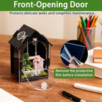 Jumping Spider Enclosure Kit, 3.15x3.15x5.6 Inch Acrylic Terrarium with Magnetic Lock & Feeding Hole, Escape-Proof Mini Habitat for Tarantula, Mantis, Reptiles, Cricket Keeper
