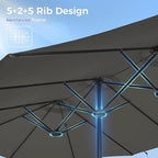 SUPERJARE 13FT Outdoor Umbrella for Patio, Double sided Pool Umbrellas with Fade Resistant Canopy, Large Table Umbrella for Deck, Market, Backyard - Dark Gray