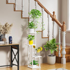 5 Tier Plant Stand Indoor, Plant Shelf for Multiple Plants, Flower Pot Holder Shelf, Planter Display Rack for Patio Garden Balcony Living Room Bedroom Decor, White