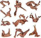 Jorewood Natural Small Aquarium Driftwood for Fish Tanks & Reptile Terrariums – Safe Fish Tank Decorations, Unique Twisted Branches 10-Piece 2-4 Inch Low Tannin, Easy to Sink