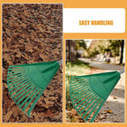Beaupretty 2pcs Plastic Garden Rake Head Replacement for Leaf Collecting and Lawn Cleaning, Green Outdoor Tool for Gardening and Landscape Debris Removal
