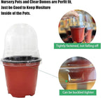 RooTrimmer 50 Pack Clear Plant Pot Domes, Transparent Seedling Domes Compatible with 4 Inch Seed Starter Pots for Indoor Outdoor Gardening(50Pcs, Clear)