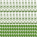 GXXMEI 200PCS Plant Climbing Wall Fixture Clips Self-Adhesive Hook Vines Traction Clips Invisible Holder Garden Green Leaf Simulation Self-Adhesive Hook Wire Fixing Supporting