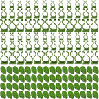 GXXMEI 200PCS Plant Climbing Wall Fixture Clips Self-Adhesive Hook Vines Traction Clips Invisible Holder Garden Green Leaf Simulation Self-Adhesive Hook Wire Fixing Supporting