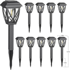 Derynome Solar Lights Outdoor, 10 Pack Waterproof Solar Pathway Lights for Outside, Outdoor Light for Garden, Yard, Patio, Landscape, Planter, Walkway Decor