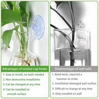 Bunmery 4 pcs Window Propagation Stations, Easy to Install Plant Propagation Bulbs with Suckion Cups, No Nails Wall Hanging Planter Propagation Station, Glass Plant Terrarium Vase