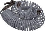 Orbit 27560 Coil Garden Hose, 50 Feet, with 8-Pattern Hose Nozzle (Gray)