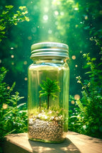 Live Little Tree Terrarium Kit, Self-Sustaining DIY Tree Moss Terrarium, Indoor Low Maintenance, Home and Office Décor (DIY Kit)