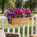 17 Inch Artificial Faux Pansy Flowers for Outdoor,Fake Pansies Flowers with Eucalyptus Leaves Fake Plants Greenery Boxwood Porch Patio Decor 6 Bundles(Light Purple,Rose White,Rose Red)