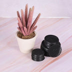 PATIKIL Flower Pot Hole Mesh Pad, 60Pcs 1.8 Inch/4.5cm Round Rigid Bonsai Drainage Mesh Grid Screen Bottom Grid Mat for Garden, Black